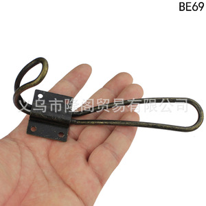 BE69 Iron Double Hook 39x31mm Wall Mount Antique Style <b>Wardrobe</b> <b>Hardware</b> Clothes Hook - Product Image 2