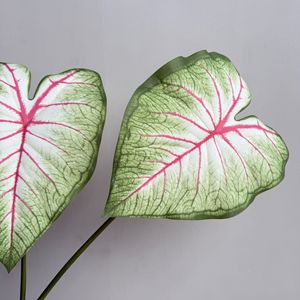 Grandes feuilles de Taro féeriques, feuilles de velours vertes, feuilles de Flamant Royal, matériau de tissage Pan, hauteur 30cm-100cm, style nordique - Product Image 6