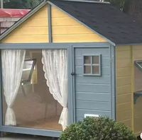 Maisonnette pour animaux de compagnie en bois préfabriquée, résistante aux intempéries, pour extérieur, pour chats et chiens, design moderne, mobile, 5 places - Grande Vente