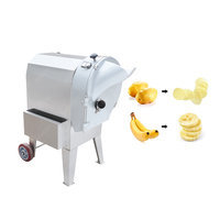 Commerciële aardappelgroenten Banaansnijmachine Fruit snijmachine Snijmachine met elektrische motor Energiebesparend Lange levensduur