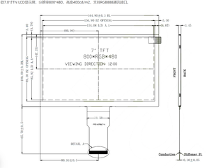 شاشة لمس سعوية IPS <span class=keywords><strong>LCD</strong></span> مقاس 7 بوصات بدقة 800×480 لـ Raspberry Pi (ماركة QDTFT) - Product Image 4