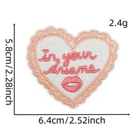 Personnalisé Fleur Coeur Valentine Broderie Patch Gâteau D'anniversaire Cerise Arc Broderie Badge Vêtements Accessoires