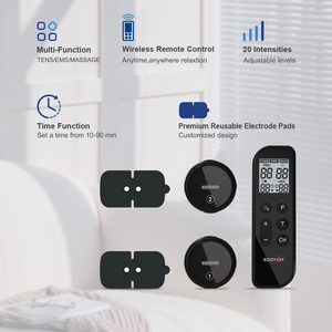 Sistema <span class=keywords><strong>de</strong></span> Terapia para el Dolor y los Músculos en el Hogar - TENS + EMS <span class=keywords><strong>de</strong></span> Doble Canal con <span class=keywords><strong>Control</strong></span> Remoto y Sesiones Personalizables - Product Image 4