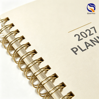 Couverture de planificateur 2027 avec reliure spirale et impression personnalisée pour planificateur rechargeable