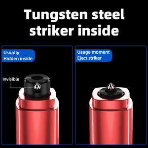 Utensile Portatile in Metallo per Fuga dall'Auto e Soccorso di Emergenza per Autobus 2 in 1, Martello di Sicurezza Rompivetro e Tagliacinture, Strumenti Salvavita - Product Image 2