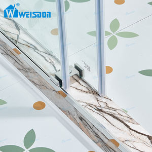 باب دش زجاجي مزدوج منزلق بدون إطار من الفولاذ المقاوم للصدأ مع زجاج مقوى عالي الجودة من ويسدون - Product Image 6