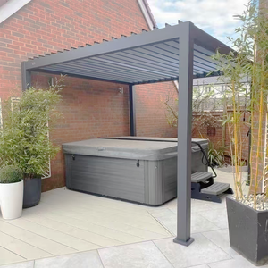 Pergola de jardin extérieure en aluminium et verre, <span class=keywords><strong>solaire</strong></span>, LED, étanche, portable, télécommandée, alimentée par batterie, silencieuse, pour <span class=keywords><strong>balcon</strong></span>, gazebos, tentes - Product Image 6