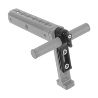 Pince de fixation CNC SLR à trou unique 15 mm avec rail de sécurité NATO et vis 1/4, à dégagement rapide, universelle pour cages de caméra DSLR et poignées supérieures
