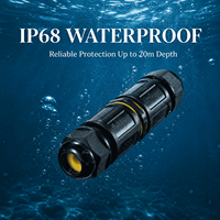 Connecteur rapide M25 étanche IP68 à 2, 3, 4, 5 broches, joint de câblage LED pour alimentation électrique sous-marine