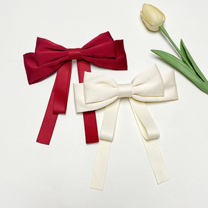 Fermagli per capelli con nappe con fiocco grande, neonate, bambini, donne, cotone, lino, fiocchi per capelli, accessori per fermagli a coccodrillo - Product Image 2