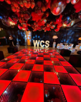3D LED Magnétique Élégant Verre Piste de Danse Mariage Plexiglas Piscine Couverture Miroir RGB LED Spots DMX512 Contrôle Blanc Chaud DJ