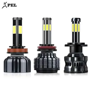 PEL auto led lighting system 4-Sided LED headlights H4 H1 H11 9005 9006 light bulb luces led h4 car light