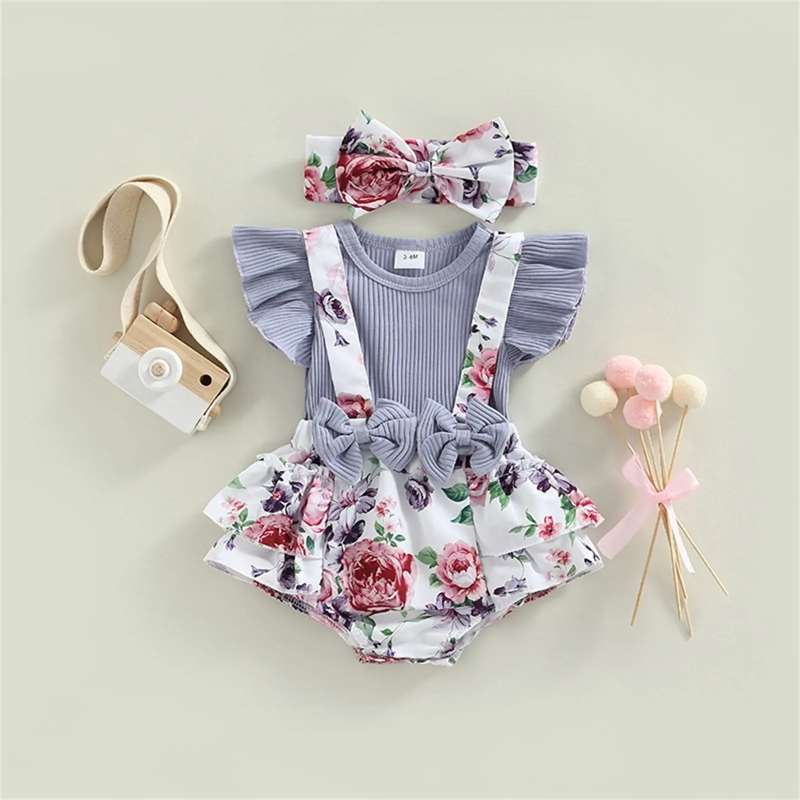 Baby Meisjes Jumpsuits Met Strik Kids Meisjes Jumpsuit Roze Sweet Style Baby Gril Romper Jurk Voor Zomer Korte Mouw Paars