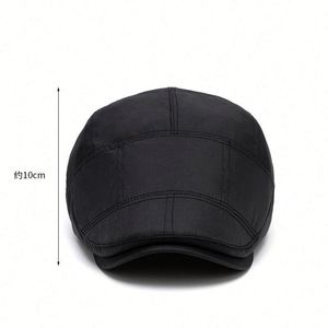 Autumn Winter Down Warm Ivy Hat <b>Men</b> Simple Quilted Beret Hat Retro Casual <b>Cap</b> Thickened Peaky <b>Caps</b> - Product Image 3