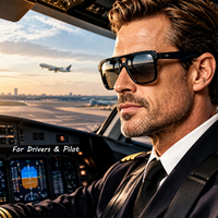 Lunettes intelligentes de style pilote classiques avec traduction en temps réel dans 165 langues, assistant vocal, casque audio sans fil portable
