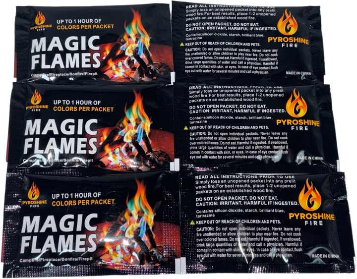 25 Pack Magical Flames Fire Color Changing Packets for Camping ...
