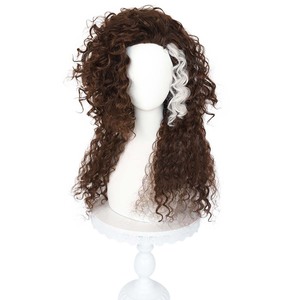 Accessoires de fête d'Halloween Crazy Women <span class=keywords><strong>Bellatrix</strong></span> <span class=keywords><strong>Lestrange</strong></span> Cosplay Perruque de cheveux bruns bouclés - Product Image 5