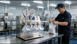 Máquina Llenadora de Leche y Jugos Semiautomática, Utilizada para Llenar Bolsas de Succión para Líquidos Espesos, Lociones, Miel y <span class=keywords><strong>Gel</strong></span> de Ducha - Product Image 6