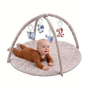 Alfombra <span class=keywords><strong>de</strong></span> Juego para Bebés <span class=keywords><strong>Dos</strong></span> en Uno, Actividad Educativa Interior con 4 Juguetes Colgantes Desmontables para Bebés y Niños - Product Image 1