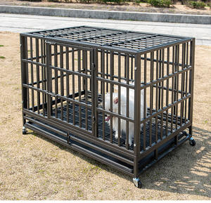 Jaula Plegable para Perros y Gatos Grandes, Medianos y Pequeños, con Ruedas Móviles y Pintura Antioxidante para Labrador y Golden Retriever - Product Image 6