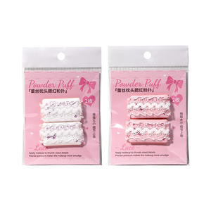 LMLTOP Lace Pillow Blush Puff 2-Pack <b>Egg</b> Shape Hydrophilic Polyurethane Makeup Applicator For Loose <b>Powder</b> And Blush - Product Image 5