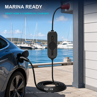 Nouveau chargeur intelligent triphasé pour véhicules électriques Type 2 Prise CEE rouge 380-450V Écran LCD IP66 Contrôle par application WiFi Minuterie de retard de 8h Câble TPU de 5m