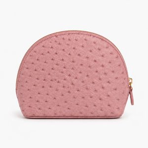 Ensemble de trousses de maquillage en PU texturé fausse peau d'autruche personnalisées en gros avec grande trousse de toilette et pochette rigide pour le rangement de produits de beauté en voyage - Product Image 4