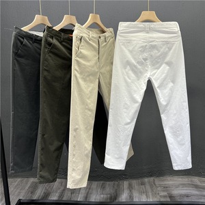 <span class=keywords><strong>Pantaloni</strong></span> <span class=keywords><strong>Lunghi</strong></span> da <span class=keywords><strong>Uomo</strong></span> di Tendenza Stile Coreano Casual Eleganti con Cerniera Taglio Dritto e Aderente da Ufficio - Product Image 2