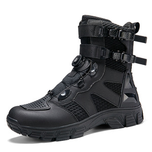 Stivali da <span class=keywords><strong>Moto</strong></span> in Vera Pelle per <span class=keywords><strong>Uomo</strong></span>, Scarpe Sportive da Corsa High-Tech Impermeabili e Traspiranti - Product Image 5