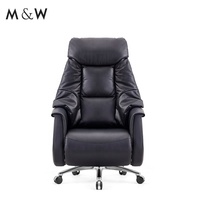 Fauteuil de bureau électrique pivotant ergonomique en cuir M&W, réglable, avec repose-pieds, rotation à 360 degrés, garantie 5 ans