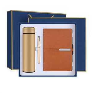 <b>Stationary</b> <b>Gift</b> <b>Set</b> Supplies Promotional <b>Gifts</b> Notebook <b>Set</b> with Pen and Stainless Steel Thermos Cup Stationery <b>Gift</b> <b>Set</b> Office - Product Image 1