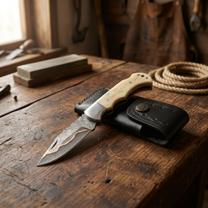 High Quality Damascus Steel Folding Blade Pocket <b>Knife</b> with Pakka Wood Handle Back <b>Lock</b> 3-Year Warranty-Tactical Survival Tool - Product Image 5