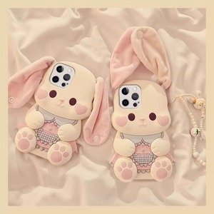 Funda de Teléfono con Diseño de Dibujos Animados, Orejas de Conejo de Peluche, Silicona Antigolpes, para <span class=keywords><strong>iPhone</strong></span> Serie Completa <span class=keywords><strong>iPhone</strong></span> 17 16 15 14 - Product Image 2