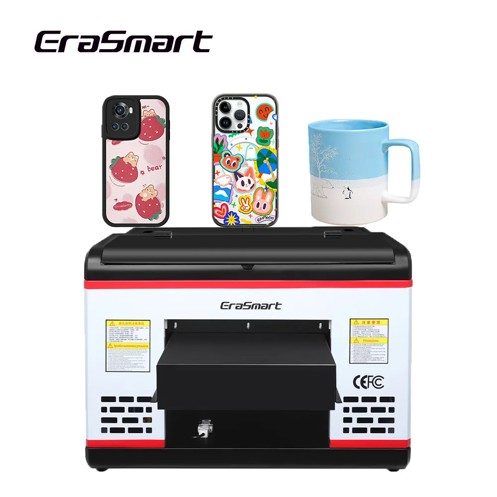 Mini A3 Grootte Erasmart Automatische Digitale Uv Gitaar Pick Printer Uv Printer A3 Desktop Uv Printer