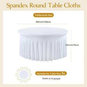 Nappe plissée élastique en polyester tissé multicolore pour la maison, les mariages, les banquets et la décoration d'événements (vente en gros) - Product Image 3