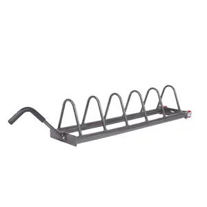 Horizontal Weight Plate Rack Organizer Storage with Steel Frame and Transport Wheels