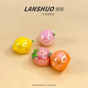 Adornos Miniatura de Frutas Simuladas Lanshuo, Set de Joyería DIY de Resina Plástica, Accesorios de Fotografía - Product Image 3