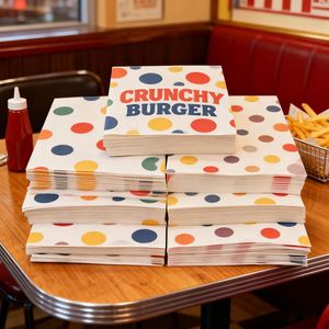 Greaseproof Hamburger <b>Paper</b> Custom Logo Food Grade Sandwich <b>Paper</b> Wax <b>Paper</b> Baking Kitchen Chicken <b>Roll</b> - Product Image 1