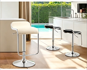 Tabourets de bar pivotants de luxe, chaises de bar personnalisées avec structure métallique, tabouret de bar nordique, chaise haute - Product Image 1