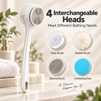 Brosse de douche électrique rechargeable pour le corps, brosse de bain électrique, machine à exfolier automatique, brosse corporelle électrique