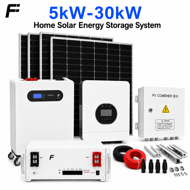 4kw 10kw 15kva Solar Power System on Off Grid Power Lithium Battery Management System Solar Hybrid Energy System