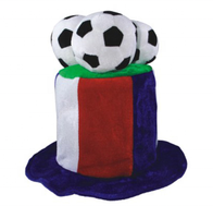 Chapeau de supporter de ventilateur 2024 Chapeau de fan de football avec football sur le dessus pour la Pologne