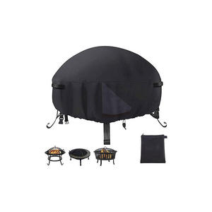 Yüksek kalite ağır büyük Firepit kapakları açık su geçirmez toz rüzgar ateş çukuru kapak için yuvarlak ateş çukuru - Product Image 1