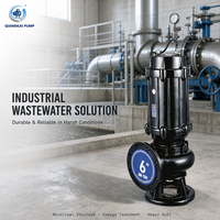 Pompa Limbah Submersible Anti Sumbat Bahan Stainless Steel, Pompa Transfer Air Limbah Aliran Besar Tekanan Tinggi untuk Drainase Industri dan Kota