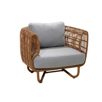 Ensemble de meubles de jardin en rotin de Foshan avec coussins, canapés modernes en rotin imperméables pour patio, meubles de salon en carton