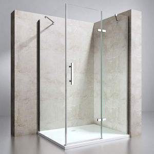 Porta <span class=keywords><strong>Doccia</strong></span> in Vetro con Accessori in Acciaio Inossidabile - Product Image 3