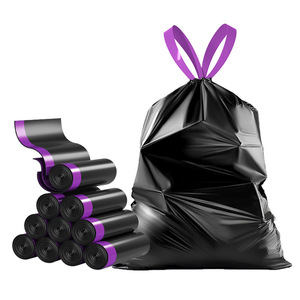 Wholesale Household <strong>Drawstring</strong> <strong>Garbage</strong> <strong>Bags</strong> Household Thickened Black Office Commercial Hand-held Plastic <strong>Bags</strong> - Product Image 2