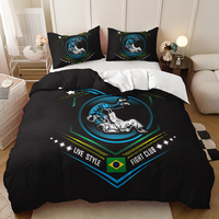 Ensemble de literie personnalisé avec impression numérique 3D sur le thème de la lutte sportive, ensemble de housse de couette WWE, microfibre 500TC