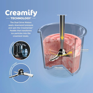Gelatiera Domestica per Gelato, Sorbetto, Milkshake e Smoothie, 7 Programmi One-Touch, 800W, Contenitore Compatto con Coperchio - Product Image 5