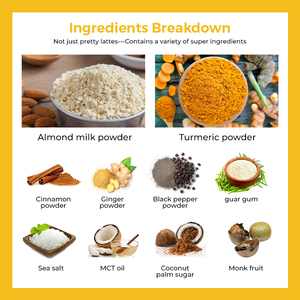 Özel etiket Superfood Latte altın süt anında Latte zerdeçal zencefil latte badem sütü tozu - Product Image 2